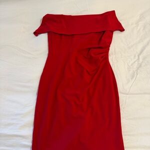 MARINA Off Shoulder Red Cocktail Dress • Size 12